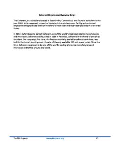 Coherent Organization Overview Script - PBL Projects